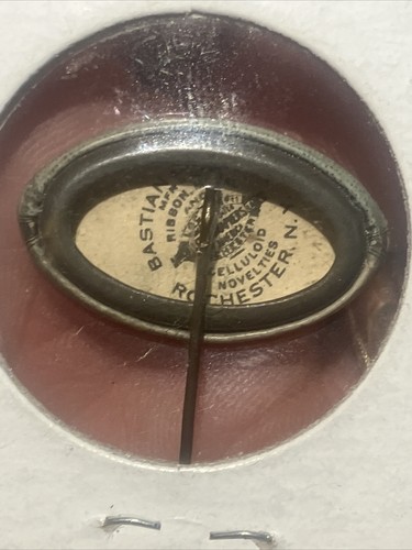 Antique Buffalo NY Pinback Oval Button We Want A New Stadium - Picture 2 of 2