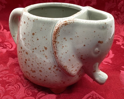 Elephant Tea Mug~Rustic Green Mint~15oz~High Heat Resistant Ceramic - Picture 3 of 14