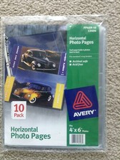 NEW Avery Horizontal Landscape Photo Album Pages 10 Acid Free 4"x6" 13406 PP46H