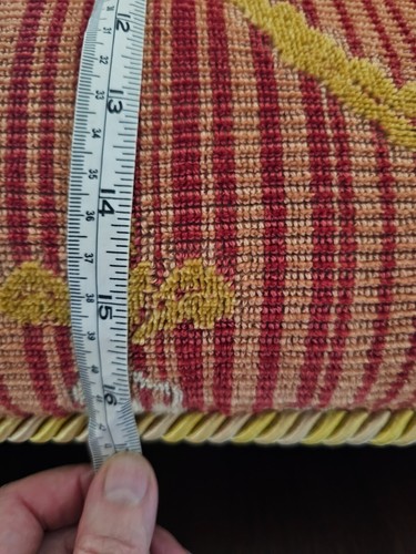Scalamandre Villa Farnese cut linen velvet, Houles trim, Brunschwig rope pillow - Picture 10 of 12