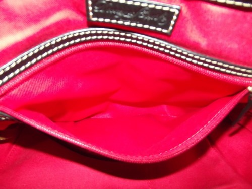 Dooney & Bourke Red &Black Buffalo Check Satchel with Adjustable Crossbody Strap - Picture 18 of 21