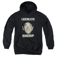 Three Stooges Kids Hoodie Legalize Shemp Black Hoody