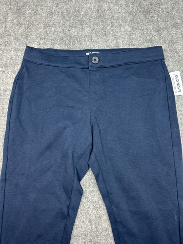 Old Navy Pants Girls Size 16 Dark Blue Solid Mid Rise Skinny Stretch New - Picture 3 of 10