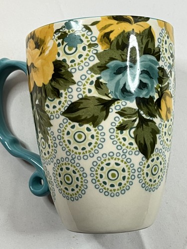 2 Pioneer Woman Jumbo Latte Mugs Rose Shadow/ Vintage Floral 24 Oz Nice! - Picture 13 of 14