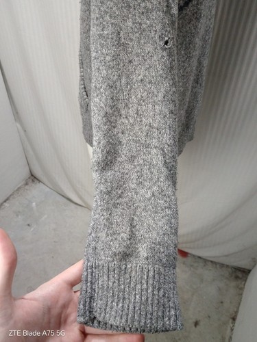 articolo e176 maglione uomo hollister grigio taglia L misto cotone lana , misure - Foto 7 di 10