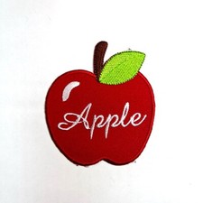Red Apple Patch Sweet Fruit Artwork Emblem for DIY Iron on Clothes Jeans Jacket