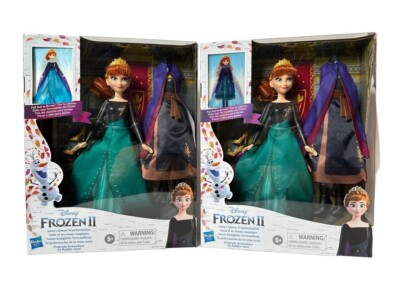 Disney Frozen 2 Annas Queen Transformation Doll 2 outfits hair styles Lot of 2 