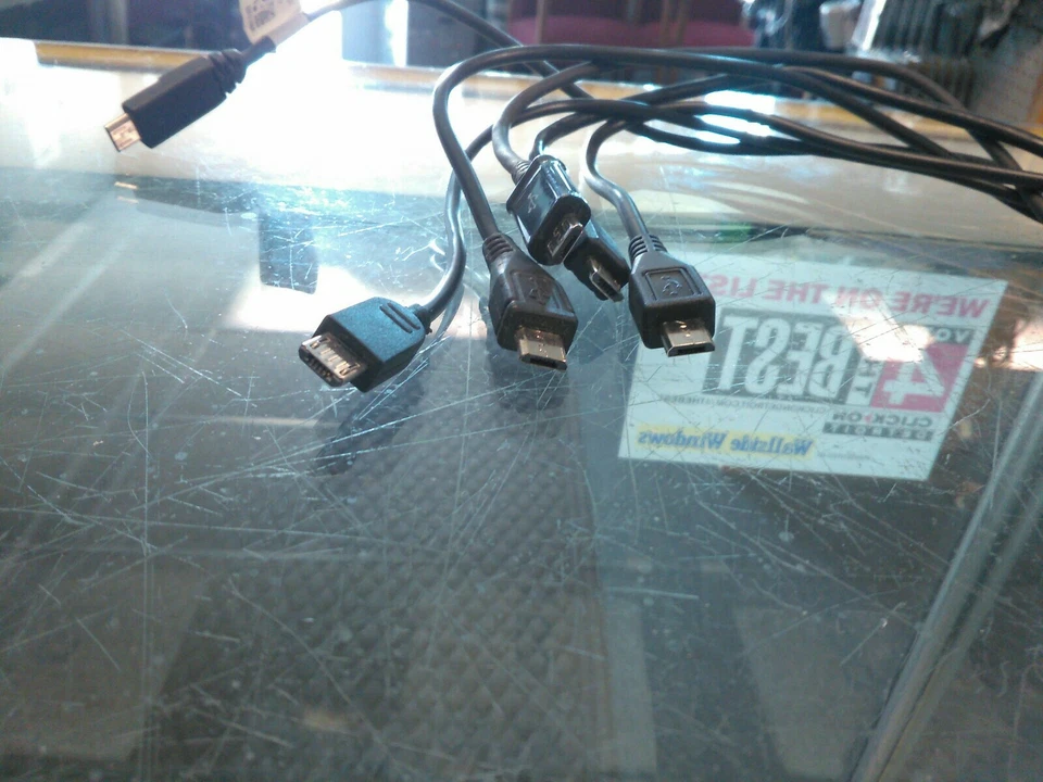 lot of 6 Micro USB Data / Charging Cord Black 3ft Charger Cell Phones free ship - Image 4 of 4