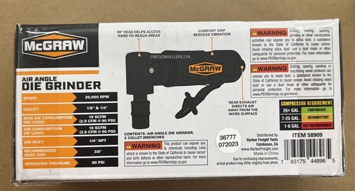 NEU 1/4" DR MINI LUFTFORMSCHLEIFER 90 GRAD RECHTER WINKEL Geschwindigkeiten bis zu 20.000 U/min. - Bild 2 von 2