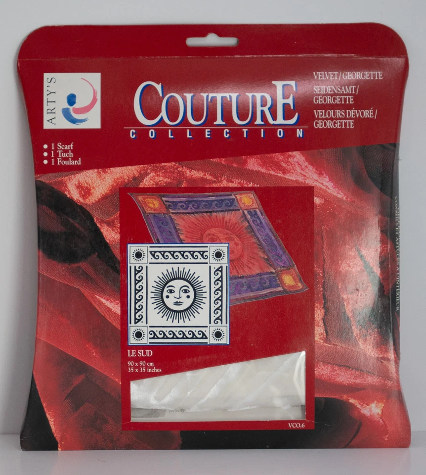ARTY´S Seidensamt-Georgette, Couture Collection, Tuch 90 x 90cm, "LE SUD"