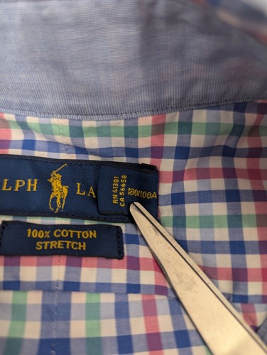 Polo Ralph Lauren Button Down Shirt Pastel Check Plaid Oxford L Preppy Pink Pony - Picture 5 of 17