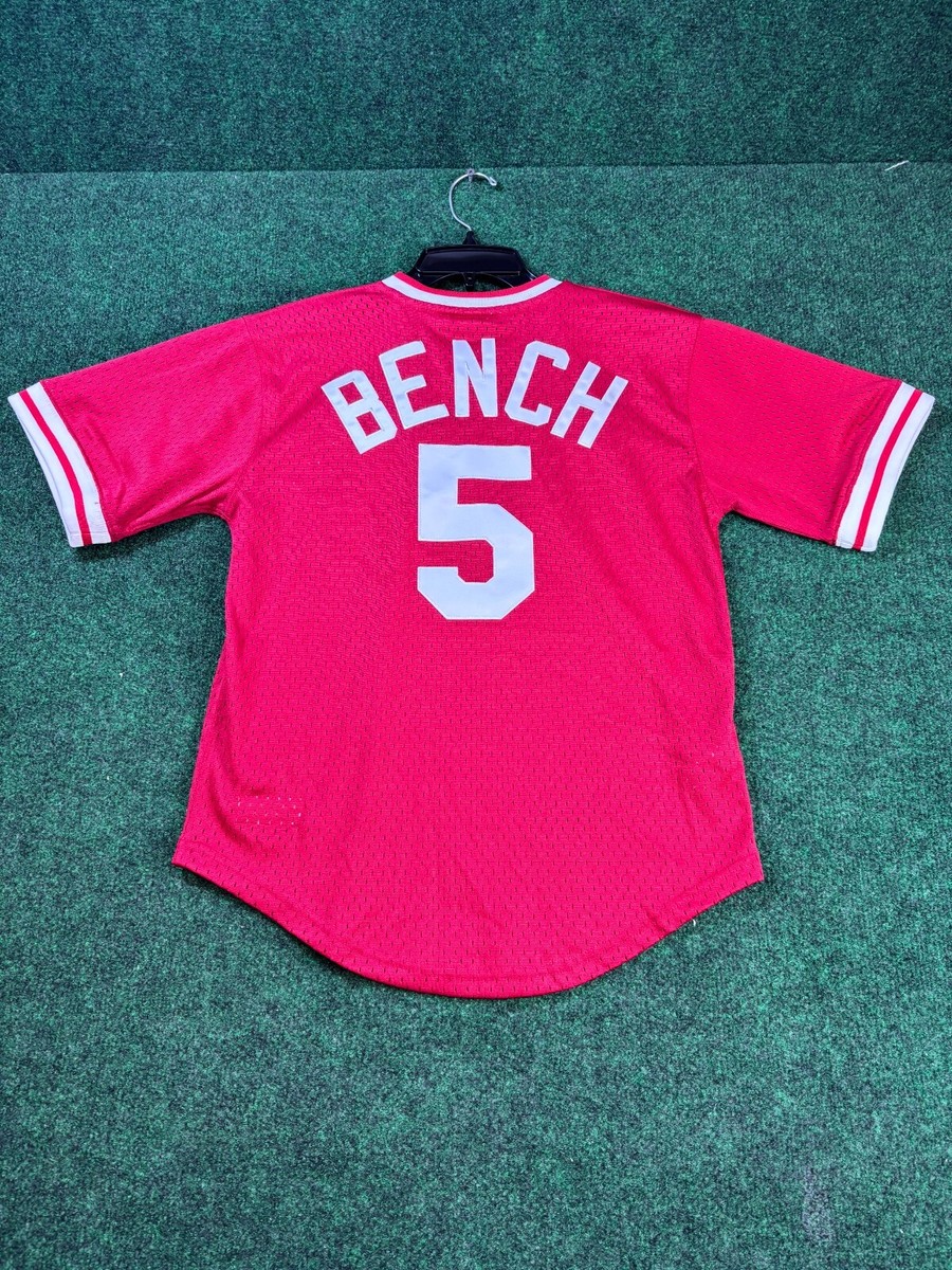Johnny Bench Cincinnati Reds Mitchell & Ness Youth Mesh Johnny Bench Cincinnati Reds Mitchell & Ness Youth Mesh