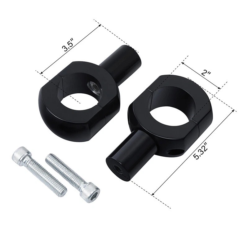 Manillar colgante Ape de 20" de elevación de 2" y elevador de 3,5" apto para Harley Sportster 883 1200 Foto 4 de 4