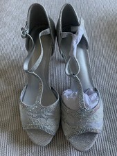 Womens bridal shoes silver size 10