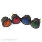 12v LED Round Warning Indicator Dash Light RED AMBER GREEN BLUE Battery Oil Fuel