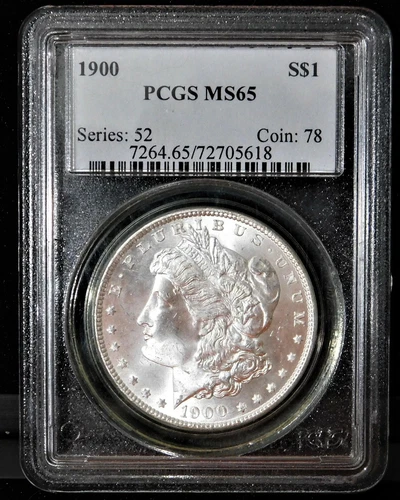 1900 PCGS MS65 Series 52 Coin 78 Certification # 7264.65/72705618 Morgan S$1
