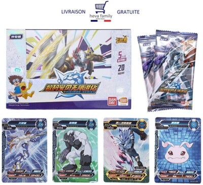 Display DIGIMON SERIES 20 Offizielle Booster !!! 100 Sammelkarten