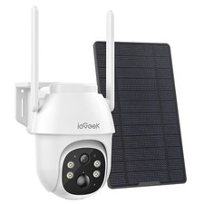 ieGeek Outdoor 4G LTE Solar Security Camera 2K Wireless Home Battery CCTV System