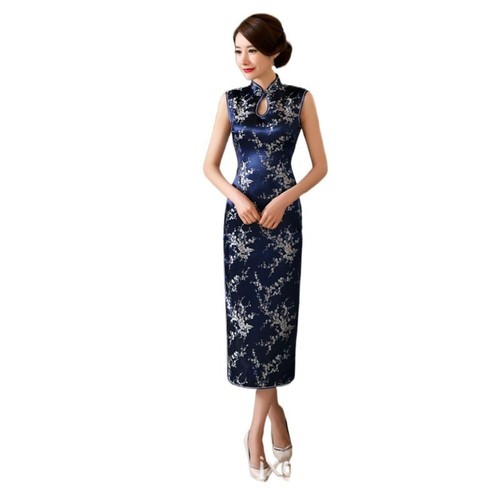 Floral Print Cheongsam Dresses Chinese Style Traditional Clothing Women - Picture 14 of 17