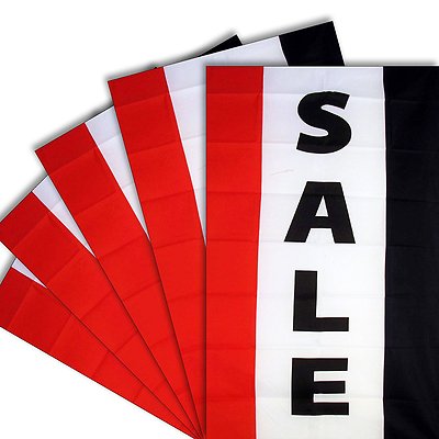 3x5 3'x5' Wholesale Set 5 Pack Advertising Sale Vertical Business 5 Flags Flag