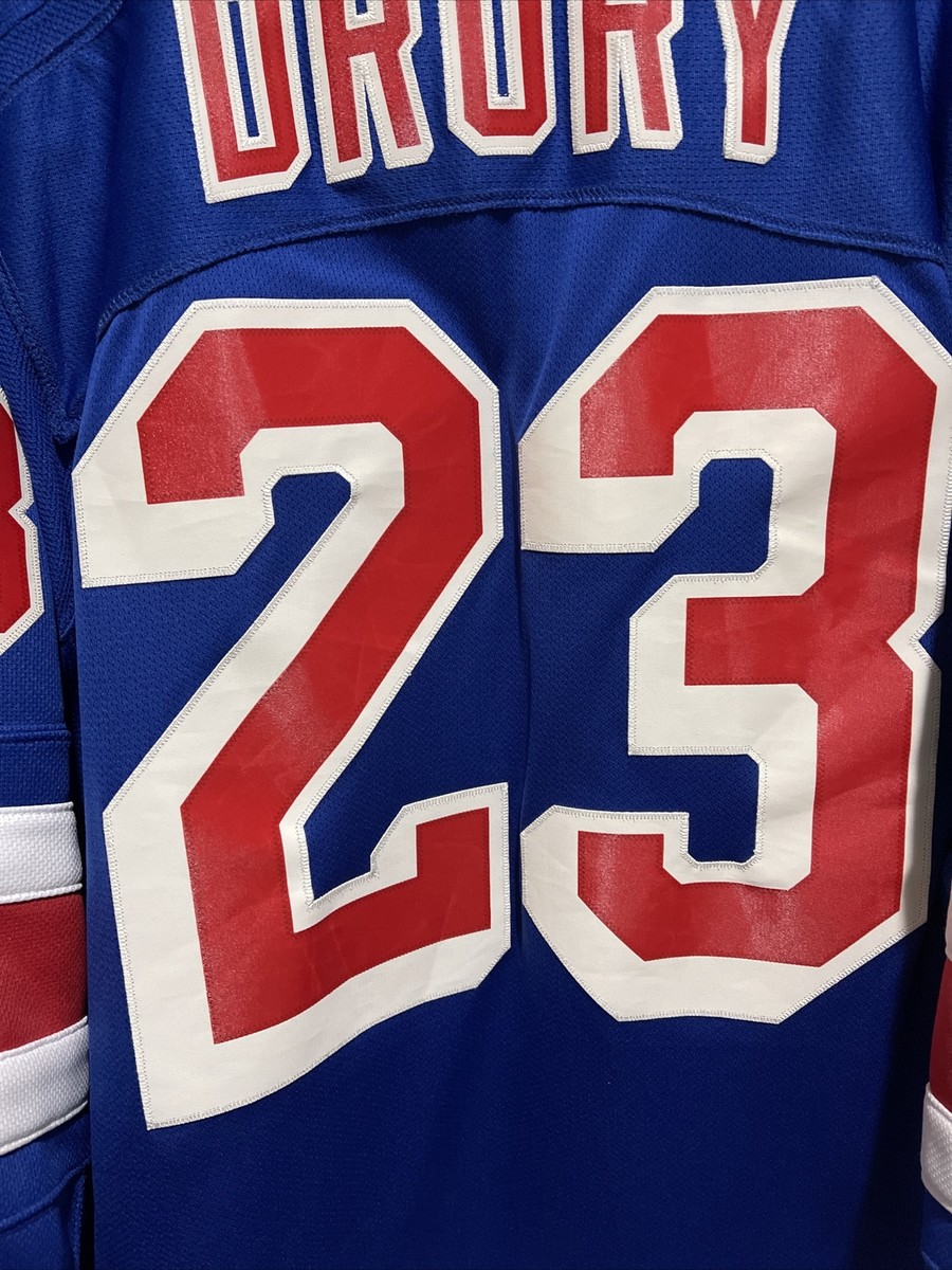 Reebok Premier New York Rangers Chris Drury #23 NHL Hockey Jersey Mens XL