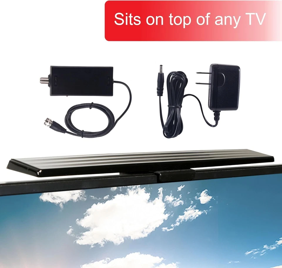 GE Amplified HD Digital TV Antenna, Long Range Smart TV Antenna Easy Mount 37075 - Image 4 of 4