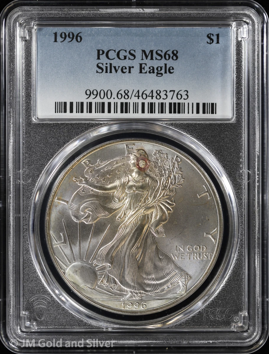 American Eagle MS 68 Graded 1996 Silver Bullion Coins for sale | eBay