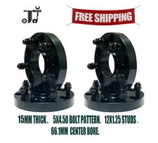 4PC 5X4.5'' 66.1 CENTER BORE HUBCENTRIC SPACER ADAPTER 15MM THICK {FITS: NISSAN}