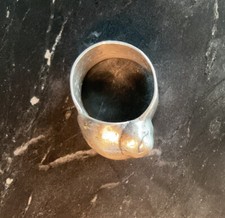 Sea Shell CHUNKY silver ring Sz 7