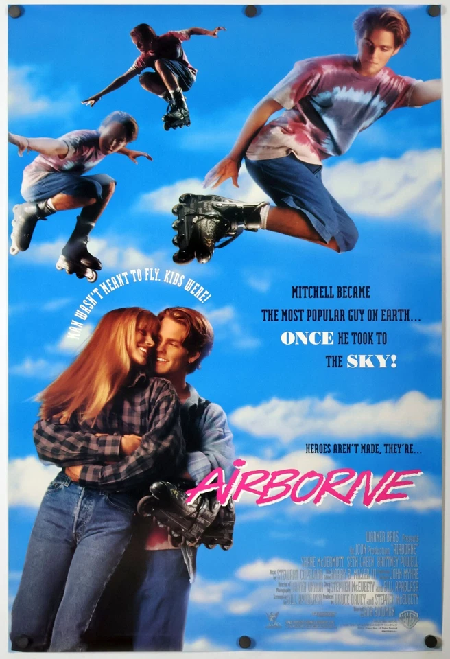 Airborne - original movie poster 27x40 1993 ROLLED Rollerblading