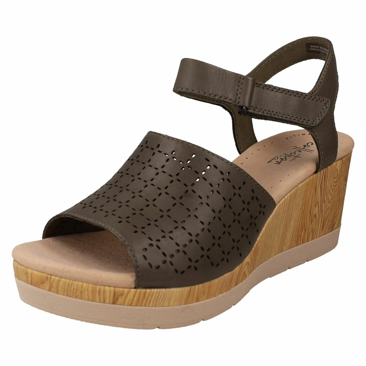 Sandali con clearance zeppa in camoscio
