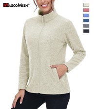 Women's Fleece Jacket Winter Lightweight Full Zip Warm Jackets Soft Casual Coats