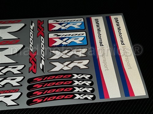 Reflektierende Motorrad Aufkleber stickers für BMW S1000XR Laminiert Weiß - Picture 4 of 9