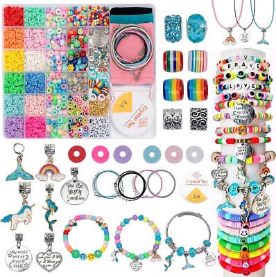 Bettelarmband Herstellungsset, 2400 Stck. Perlen für Charm/Schmuckherstellung Kit Zubehör