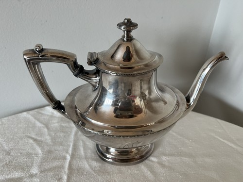 Vintage Wallace EPNS 4-teiliges versilbertes Teekanne Set silber gelötete Basis Art Deco - Bild 4 von 9