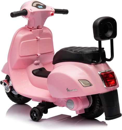Moto Elettrica Scooter per Bambini Mini Vespa GTS Piaggio 6V Con Schienale Sedil - Foto 4 di 12
