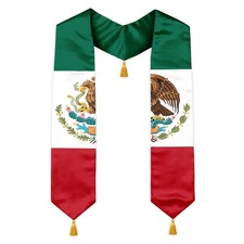Graduation Stole with Gold Tassels Class of 2026 V-Neck Satin Graduation Mexico