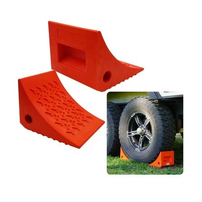 SECURITYMAN Heavy Duty Wheel Chocks (2 Pack) - Durable, Non-Slip, Solid Rubbe...