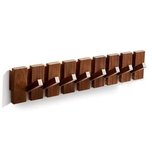 Wood Wall Mounted Coat Rack, Coat Rack Wall Mount, Flip Down Wall Hook Rack