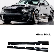 Side Skirts Extension Fits for 2020-2023 Dodge Charger SRT Widebody Gloss Black