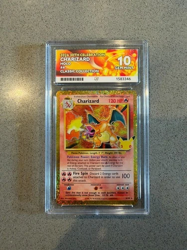 Charizard 4/102 ACE 30th Celebration Pokemon ACE 10 Gem Mint - Perfect Subgrades