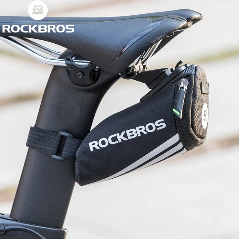 ROCKBROS Bike Saddle Bag Small Seat Bag Under Seat Storage Ultralight Wedge Pack