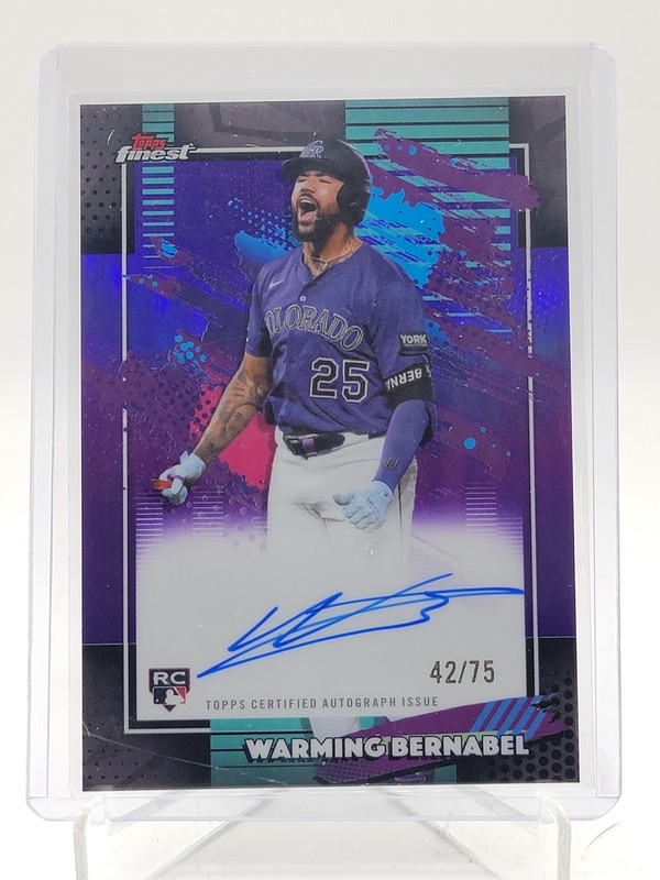 WARMING BERNABEL 2026 TOPPS FINEST ROOKIE AUTO PURPLE REFRACTOR /75 Q3967