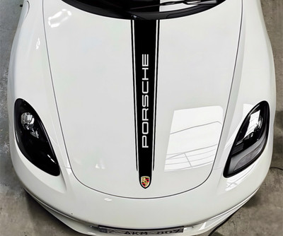 Three Stripe Hood Racing Decal Compatible with Porsche Cayman 718 981 982