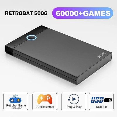 KINHANK Super Konsole X Retrobat Gaming HDD 500G - 60000 Spiele für 70 Emulator