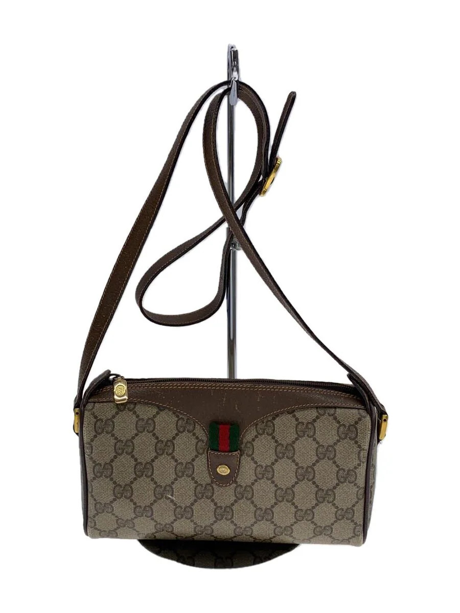 GUCCI Shelly GG Plus PVC Shoulder Bag in Beige