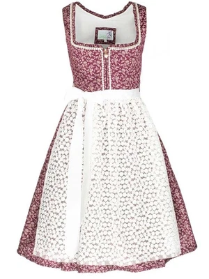 Dirndl Clara 2 60er Länge bordeaux sehr edel Melega Trachten Midi Dirndl  - Bild 1 von 4