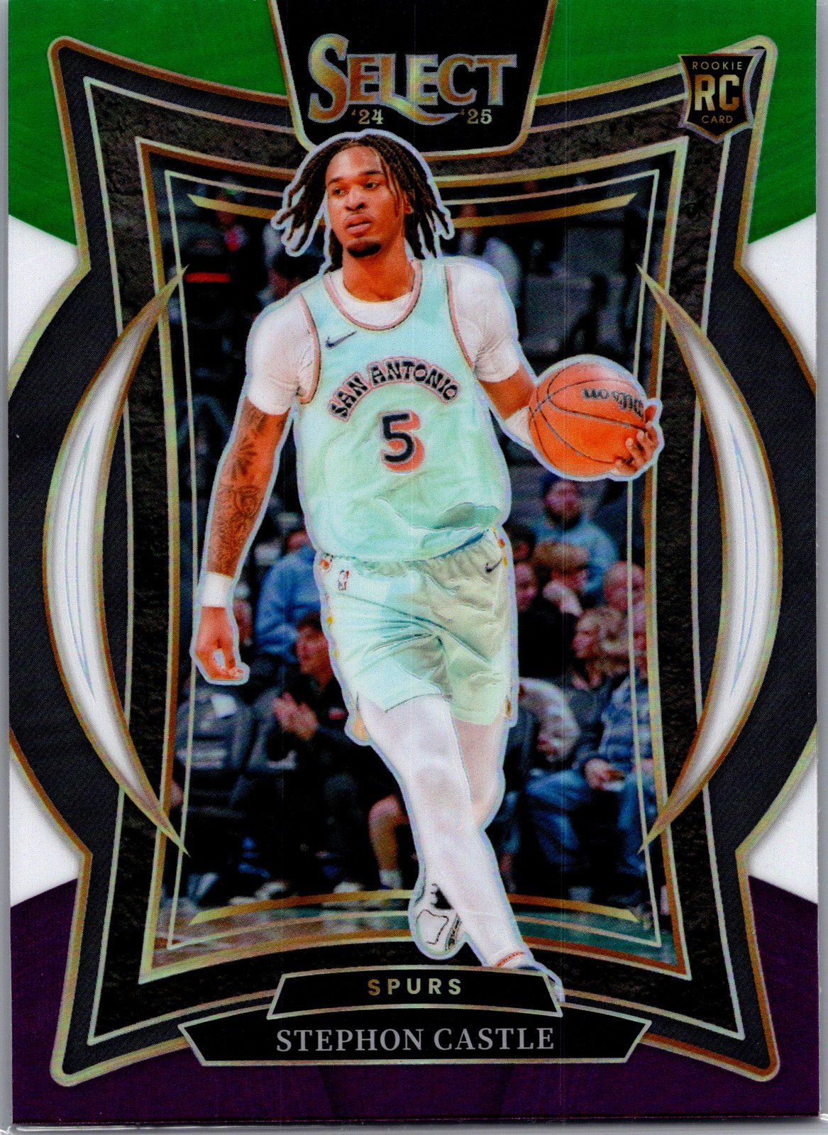 2024-25 Panini Select #72 Stephon Castle Tri-Color Prizm Rookie