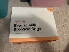 New Sprucely Breast Milk Storage Bags 298 Count 8 fl oz / 240 ml