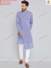 Mens Kurta Cotton Indian Long Kurta Casual Shirt Ethnic Hippie Fashion Casual Dr